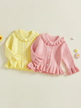 Classic Baby Girl V-Neck Knit Cardigan