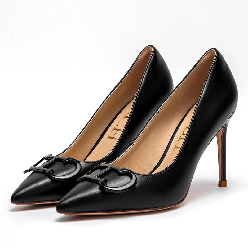 CHCH Women's Pointed Toe Ankle Strap Platform Heels