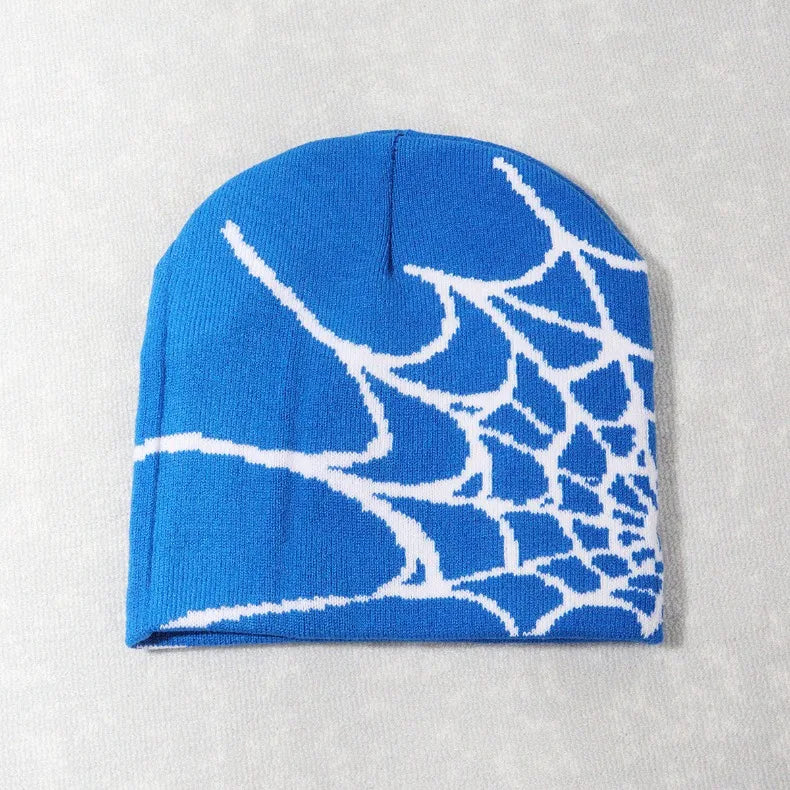 Spider Embroidered Knit Beanie – Y2K Winter Hat
