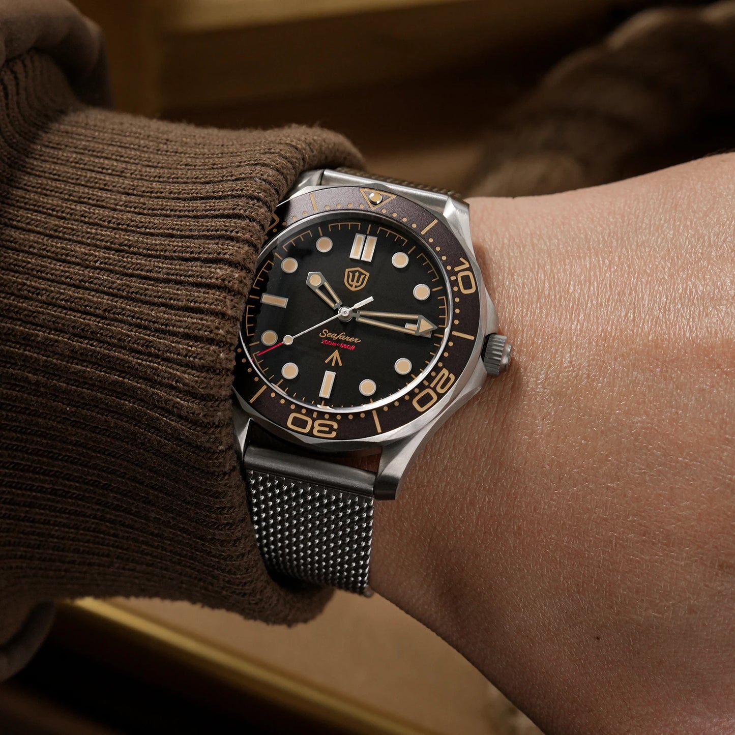 Watchdives WD007Q Luxury Titanium Watch 007 NTTD VH31 Sweep Quartz Wristwatches AR Sapphire 200M Waterproof 42Mm Vintage Watches