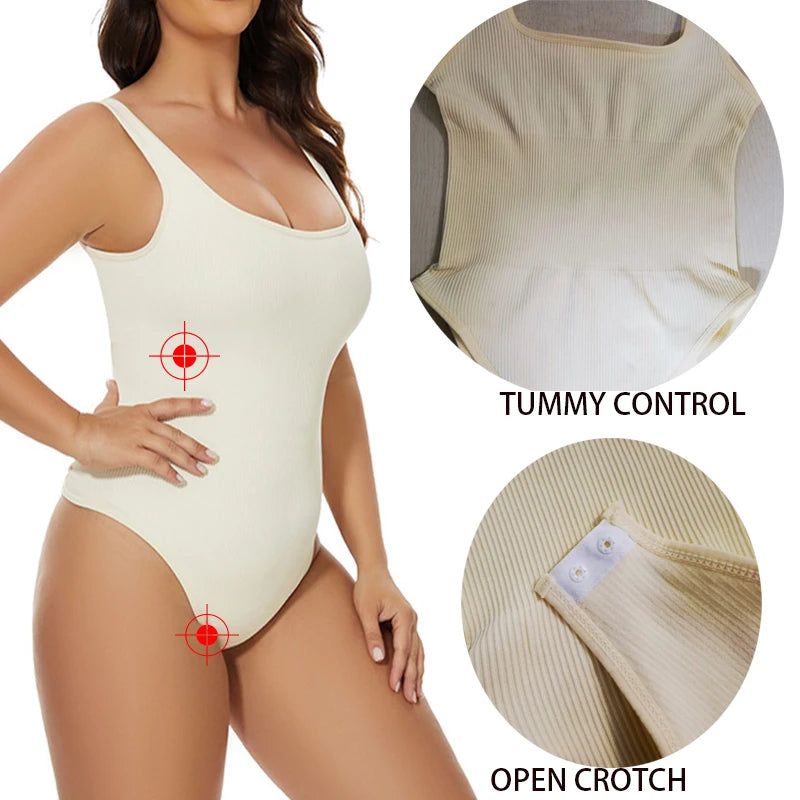 Ribbed Sculpting Seamless Jumpsuit | Firm Compression Shapewear