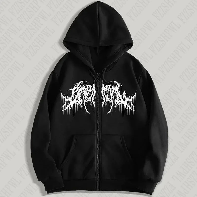 Y2K Gothic Graphic Hoodie