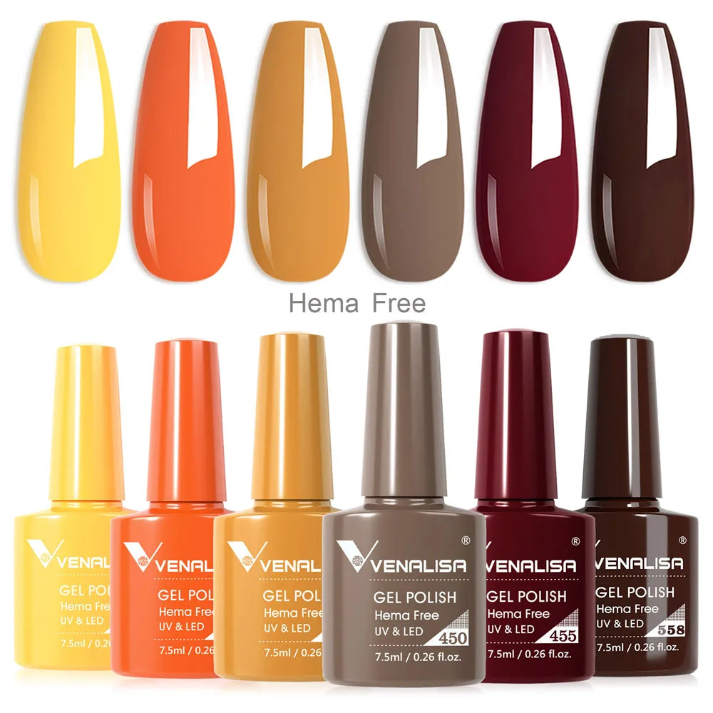 Venalisa HEMA-Free Gel Polish Kit – Autumn Color Collection
