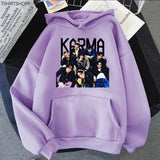 KARMA Vintage-Inspired Fleece Pullover Hoodie