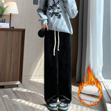 Women's Fleece Wide-Leg Winter Pants