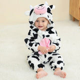 Adorable Animal Cartoon Baby Winter Rompers