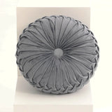 Pleated Velvet Pumpkin Cushion – Lumbar & Sofa Support