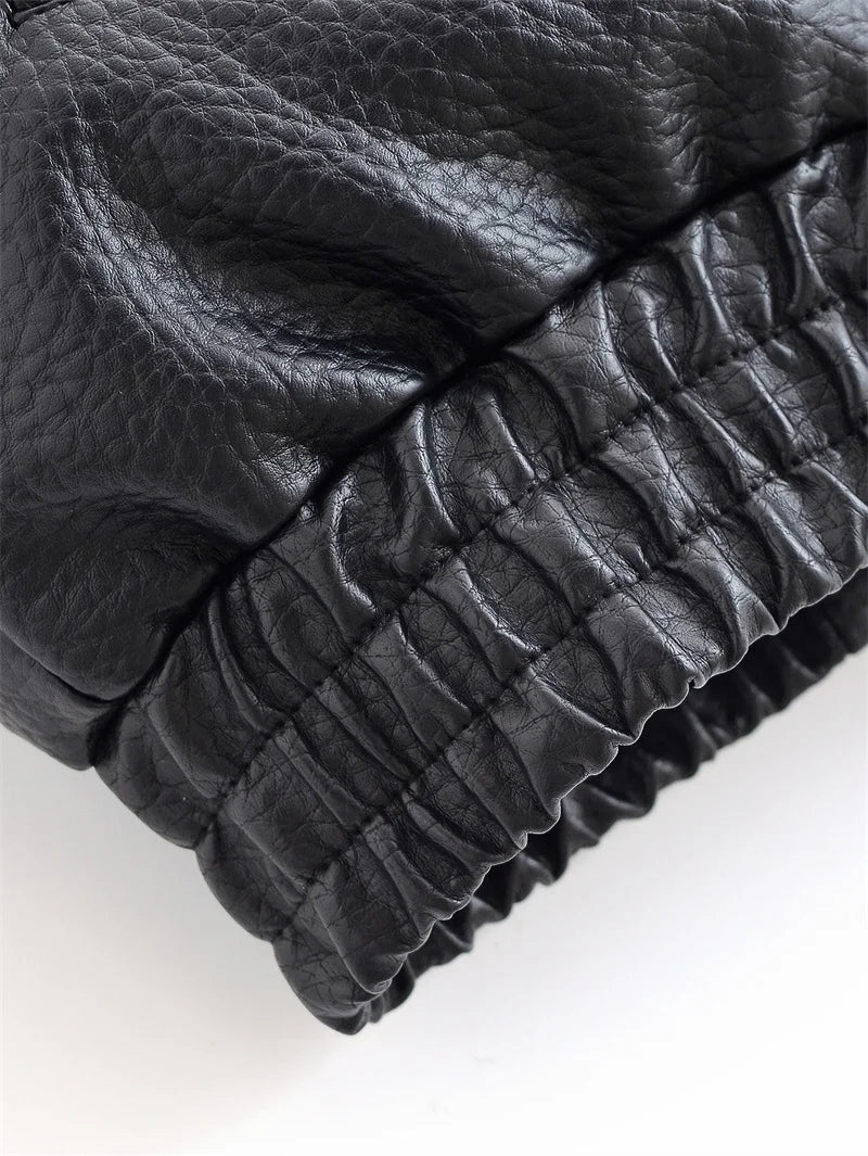 Women’s Black Moto Faux Leather Jacket