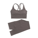 Women's Yoga Set with Sports Bra & High-Waist Leggings