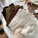 Women's High-Waist Corduroy Wide-Leg Pants