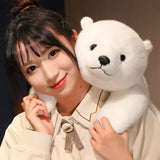 Soft Animal Plush Pillow – Bear & Panda Cuddle Doll