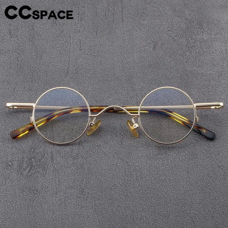 56948 Top Quality Retro Pure Titanium Glasses Frame Lady Trend Small Size Round Optical Eyeglass Frame Men Fashion Clear Eyewear