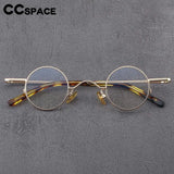 56948 Top Quality Retro Pure Titanium Glasses Frame Lady Trend Small Size Round Optical Eyeglass Frame Men Fashion Clear Eyewear