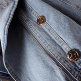 Winter Denim Jacket - Faux Fox Fur Collar & Rabbit Hair Lining Parka