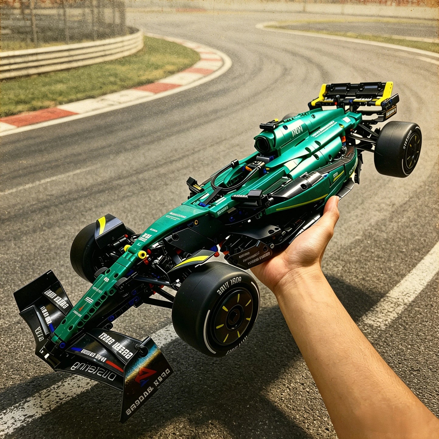 Designer Technical Car Blocks Green Speed Vechiel Sport Racing Hypercar Creative Model Building Bricks Toys DIY Gifts