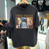 Twin Peaks Retro 90s Graphic Cotton T-Shirt — Unisex Oversized Tee