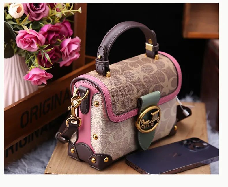 Carriage Emblem Crossbody Box Bag