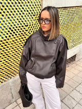 Women’s Black Moto Faux Leather Jacket