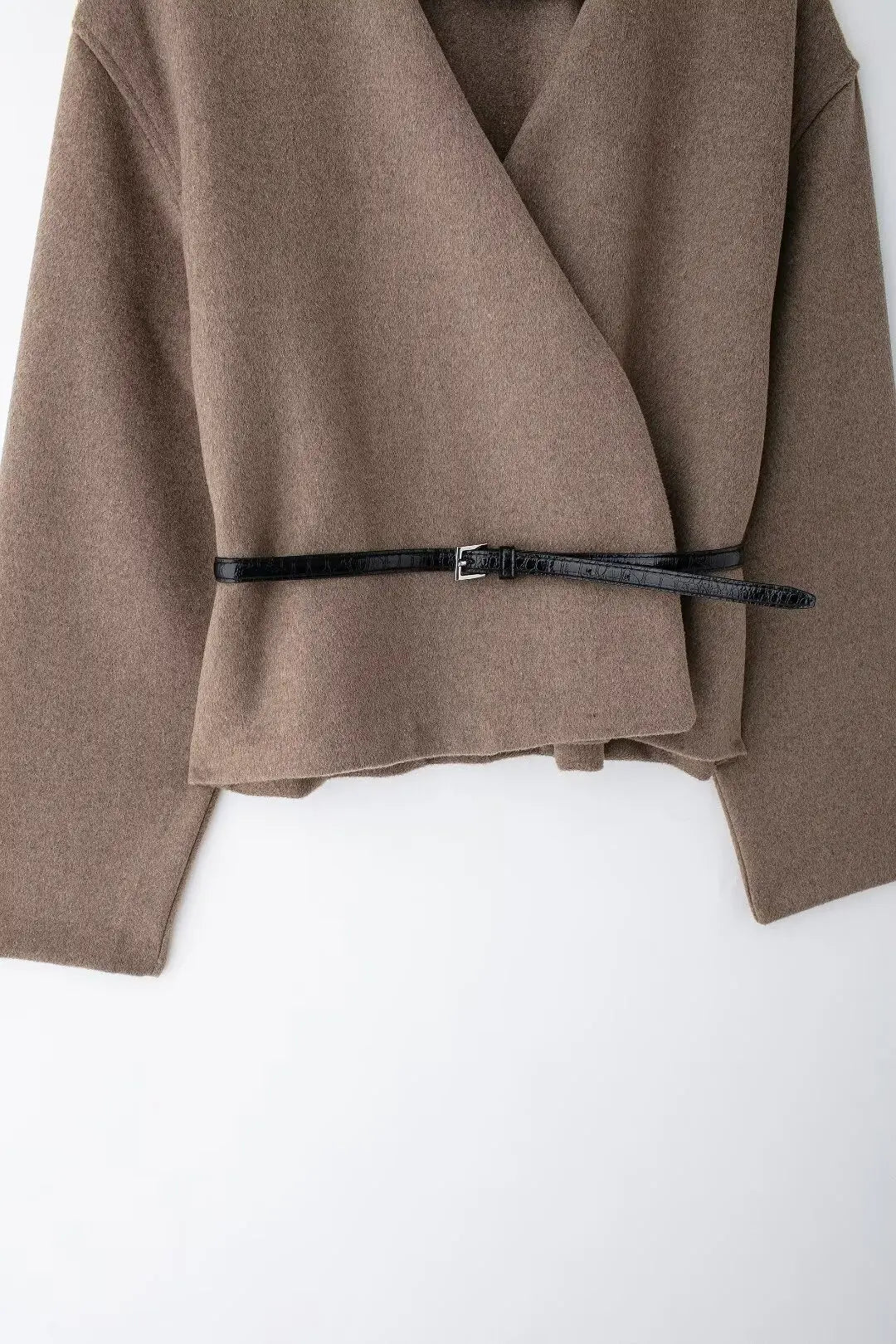 Elegant Belted Wrap Jacket