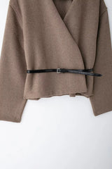 Elegant Belted Wrap Jacket