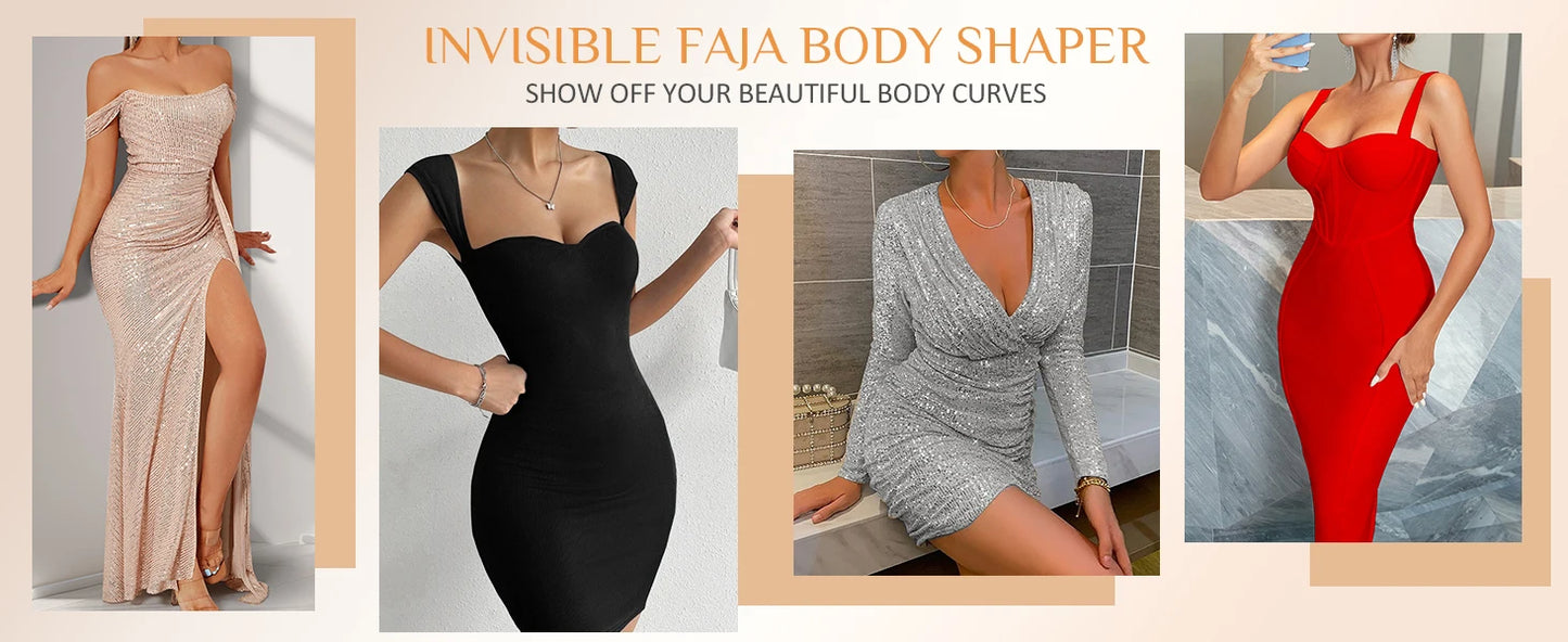 Women's Lace-Trimmed Firm Control Shapewear Bodysuit - Black