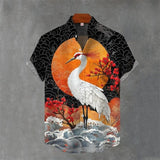 Men’s Japanese Animal Graphic Hawaiian Shirt