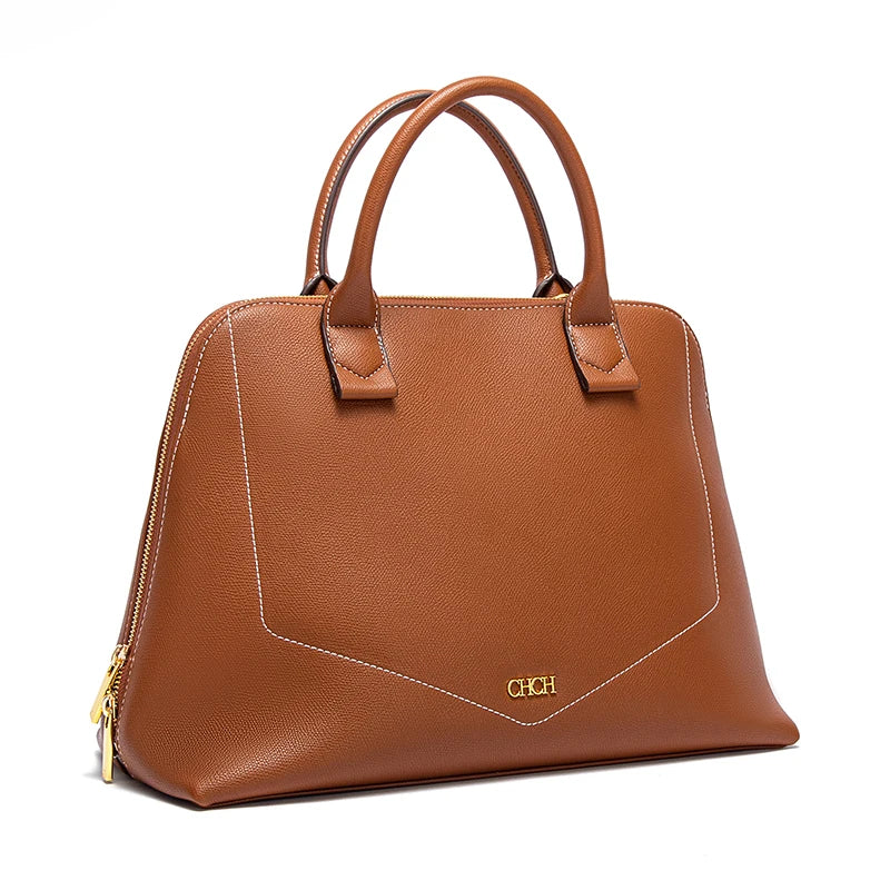 CHCH Women's Shoulder Bag New High Quality Business Bag Large Capacity Handbag Wine Red
