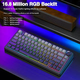 AULA F75 Gaming Mechanical Keyboard RGB Customized 75% Layout Side-engraving Gasket Mounted 80keys PBT Gradient Keycaps keyboard