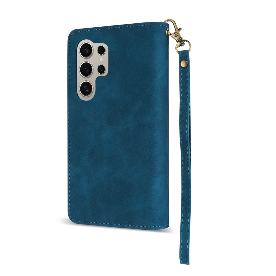 Samsung Galaxy Wallet Case with Strap & Stand