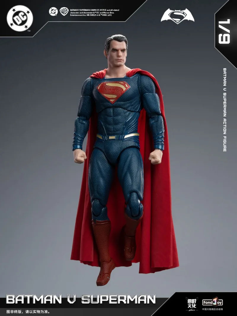 In Stock Fondjoy Batman VS Superman 1:9 Scale Action Figure Set DC Comics Movie Authentic Interchangeable Heads Boys Gifts Model