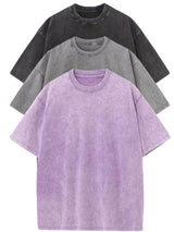 3pcs Men's 100% Cotton Loose-Fit T-Shirts in Solid Colors Casual Short Sleeve Crew Neck Ideal for Summer Outdoor