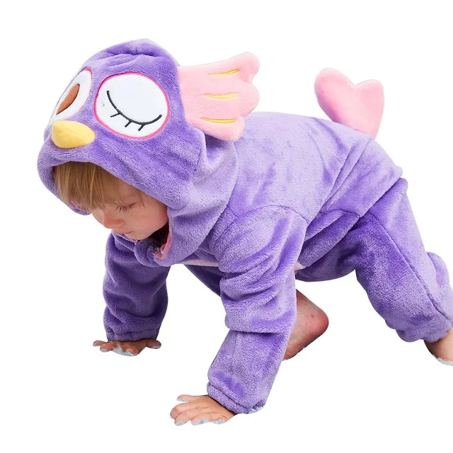 Plush Hooded Baby Winter Romper