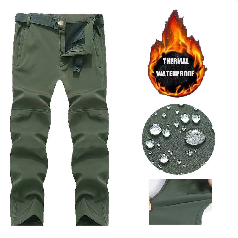 Men's Fleece Tactical Parka & Cargo Jacket Set