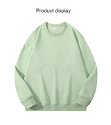 Custom Embroidery Logo Solid Sweatshirts Spring Autumn Warm Sweatshirt High Quality Men Tops Male Brand Hip Hop Pullover