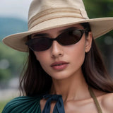 Vintage Small Frame Oval Sunglasses – Black Round Designer Style, Unisex Cool Eyewear for Men & Women, Fashion Circular UV Sun Glasses