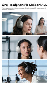 QCY H3S Over Ear Headphone Hi-Res LDAC Spatial Sound Headset H3S -56dB Adaptive ANC Wireless Earphone Bluetooth 6.0 102Hrs