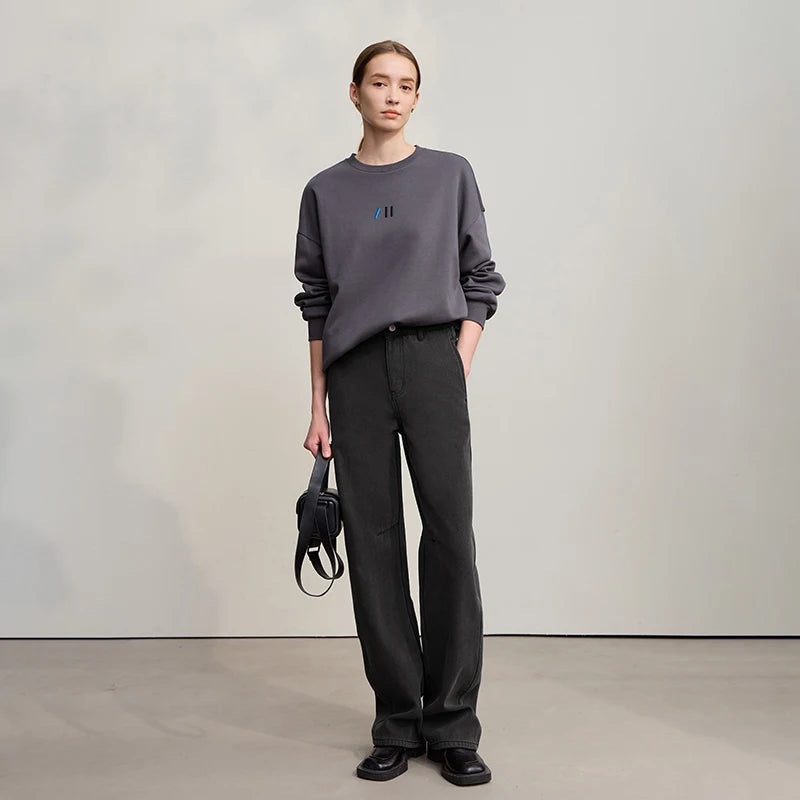 AMII Wide-Leg Warm Jeans – Winter 2025 | Women's