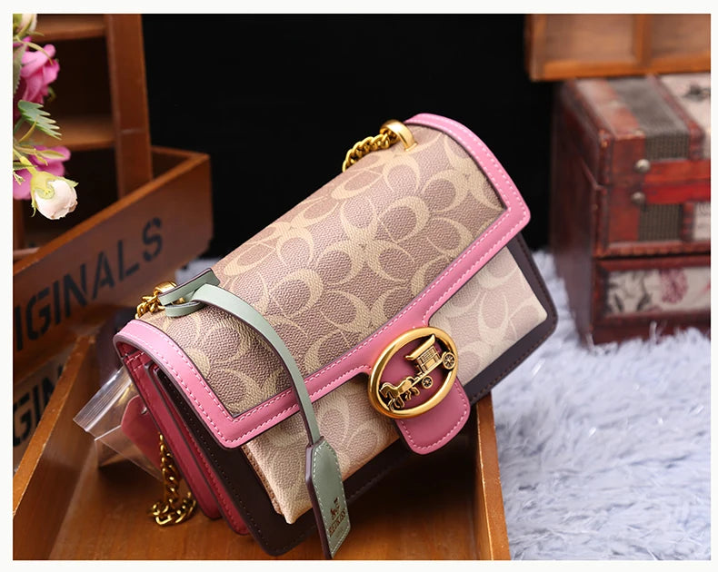 Color-Contrast Designer Crossbody Bag
