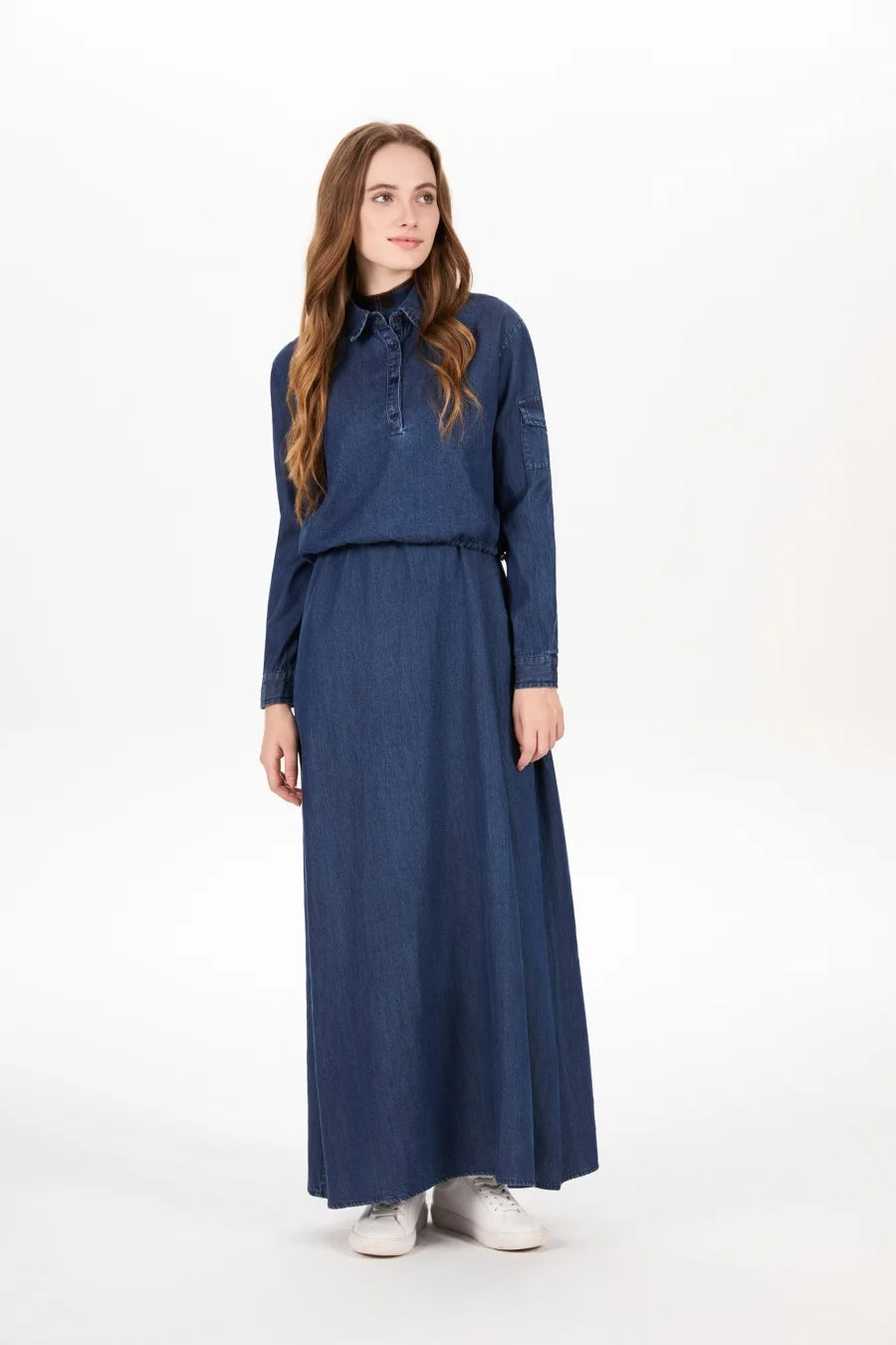AW25 Denim Two-Piece: Loose Shirt & A-Line Slip Dress