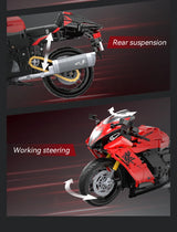 1043PCS CaDA 1:6 Scale Replica "Suzuki Hayabusa" 25th Anniversary Commemorative Edition Building Block Set