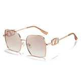 2025 New Fashion Metal Square Polarized Sun Glasses Women Luxury Diamond UV400 Sunglasses Ladies Oversized Eyewears Gafas De Sol
