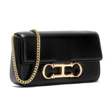 CHCH Women's Chain Bag Summer New Black Shoulder Bag Women's Flip Phone Bag