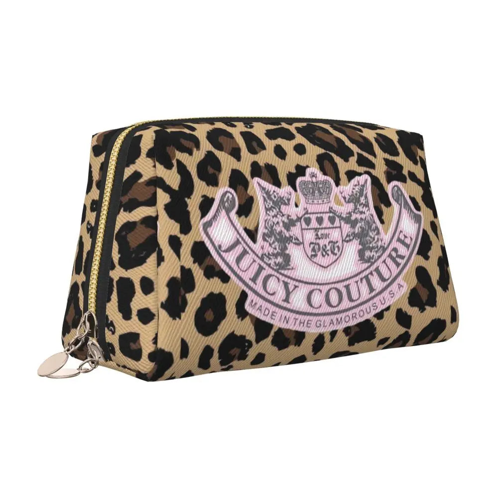 J-Juicy-C-Couture Makeup Bag Zipper Pouch Travel Cosmetic Bags Large Leather Portable Cosmetic Bag for Women