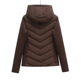 Elegant Patchwork Hooded Sport Coat