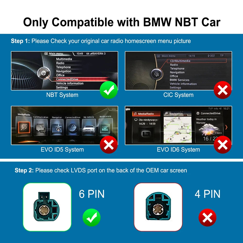 Wireless CarPlay & Android Auto for BMW CIC/NBT Systems