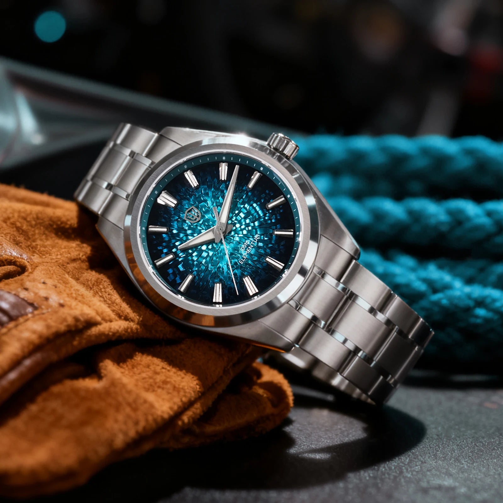 Watchdives WD0003C 38mm Watch VH31 Sweep Seconds Quartz Movement Stainless Steel Watch Elementum Original Design Men Wristwatch
