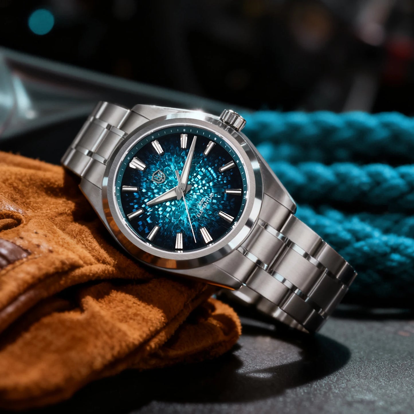 Watchdives WD0003C 38mm Men Watch VH31 Sweep Seconds Quartz Movement Sapphire Ice Crack Dial Luminous 10Bar Waterproof Watches
