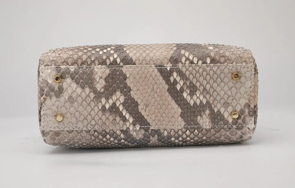 Women's Genuine Leather Snakeskin Crossbody Shoulder Bag