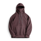 Maden Men's Polar Fleece Hoodie with Built-In Face Mask