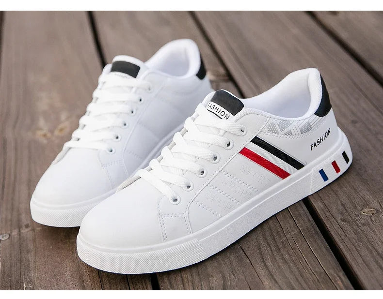 2026 Mens Casual Sneakers New Fashion Lace-up White Shoes Student Comfort Sports Plus Size Vulcanized Shoes Zapatillas De Hombre